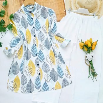 LATEST RAYON DIGITAL PRINTED TOP WITH PALAZZO YELLOW