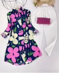 LATEST RAYON DIGITAL PRINTED TOP WITH PALAZZO PINK
