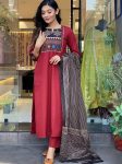 NEW ARRIVAL RAYON RADYMADE LACE WORK TOP BOTTOM WITH DUPATTA CASUAL WEAR WHOLESALE PRICE ETHNIC GARMENT (5)