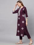 NEW ARRIVAL RAYON THREAD EMBROIDERY WORK TOP BOTTOM WITH DUPATTA PARTY WEAR WHOLESALE PRICE ETHNIC GARMENT (4)