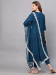 NEW ARRIVAL RAYON THREAD EMBROIDERY WORK TOP BOTTOM WITH DUPATTA PARTY WEAR WHOLESALE PRICE ETHNIC GARMENT (7)