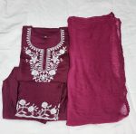 NEW ARRIVAL ROMAN SILK EMBROIDERY SEQUENCE WORK TOP BOTTOM WITH DUPATTA CASUAL WEAR WHOLESALE PRICE ETHNIC GARMENT (5)
