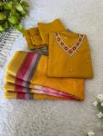 NEW ARRIVAL ROMAN SILK HANDWORK TOP BOTTOM WITH DUPATTA YELLOW (2) (1)