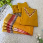 NEW ARRIVAL ROMAN SILK HANDWORK TOP BOTTOM WITH DUPATTA YELLOW (2) (1)