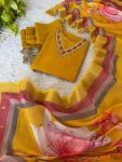 NEW ARRIVAL ROMAN SILK HANDWORK TOP BOTTOM WITH DUPATTA YELLOW (2) (1)