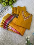 NEW ARRIVAL ROMAN SILK HANDWORK TOP BOTTOM WITH DUPATTA YELLOW (2) (1)