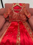 NEW ARRIVAL SATIN THREAD SEQUENCE WORK SAREE UNSTITCHED BLOUSE WITH DUPATTA PARTY WEAR WHOLESALE PRICE ETHNIC GARMENT (4)
