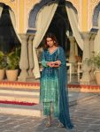 NEW ARRIVAL SOFT CHINON SILK SEQUENCE EMBROIDERY WORK TOP BOTTOM WITH DUPATTA FESTIVE WEAR WHOLESALE PRICE ETHNIC GARMENT (8)