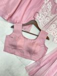 NEW ARRIVAL SOFT ORGANZA SEQUENCE EMBROIDERY WORK STITCHED TOP BLOUSE PALAZZO WITH DUPATTA PARTY WEAR WHOLESALE PRICE ETHNIC GARMENT (4)