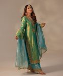NEW ARRIVAL TWILL NET SILK EMBROIDERY SEQUENCE LACE WORK TOP PALAZZO WITH DUPATTA PARTY WEAR WHOLESALE PRICE ETHNIC GARMENT (18)