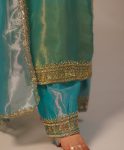 NEW ARRIVAL TWILL NET SILK EMBROIDERY SEQUENCE LACE WORK TOP PALAZZO WITH DUPATTA PARTY WEAR WHOLESALE PRICE ETHNIC GARMENT (18)