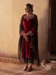 NEW ARRIVAL VELVET SEQUENCE EMBROIDERY WORK TOP BOTTOM WITH DUPATTA PARTY WEAR WHOLESALE PRICE ETHNIC GARMENT (2)