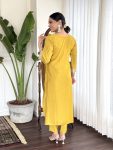 NEW ARRIVAL VISCOSE CHANDERI SEQUENCE EMBROIDERY WORK TOP BOTTOM WITH DUPATTA FESTIVE WEAR WHOLESALE PRICE ETHNIC GARMENT (5)
