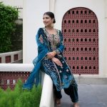 NEW ARRIVAL VISCOSE VELVET EMBROIDERY SEQUENCE MOTI WORK TOP PALAZZO WITH DUPATTA PARTY WEAR WHOLESALE PRICE ETHNIC GARMENT (7)