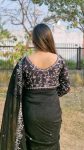 RICH LOOK CANDY CRUSH SEQUENCE EMBROIDERY CONTRAST PALLU WORK SAREE WITH UNSTITCHED BLOUSE PARTY WEAR WHOLESALE PRICE ETHNIC GARMENT (5)