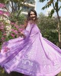 RICH LOOK FAUX BLOOMING THREAD EMBROIDERY AND SEQUENCE WORK GOWN BOTTOM WITH DUPATTA FESTIVE WEAR WHOLESALE PRICE ETHNIC GARMENT (8)