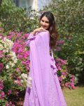 RICH LOOK FAUX BLOOMING THREAD EMBROIDERY AND SEQUENCE WORK GOWN BOTTOM WITH DUPATTA FESTIVE WEAR WHOLESALE PRICE ETHNIC GARMENT (8)