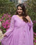 RICH LOOK FAUX BLOOMING THREAD EMBROIDERY AND SEQUENCE WORK GOWN BOTTOM WITH DUPATTA FESTIVE WEAR WHOLESALE PRICE ETHNIC GARMENT (8)