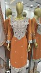 RICH LOOK FAUX GEORGETTE EMBROIDERY SEQUENCE WORK TOP BOTTOM WITH DUPATTA FESTIVE WEAR WHOLESALE PRICE ETHNIC GARMENT (10)