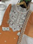 RICH LOOK FAUX GEORGETTE EMBROIDERY SEQUENCE WORK TOP BOTTOM WITH DUPATTA FESTIVE WEAR WHOLESALE PRICE ETHNIC GARMENT (10)