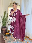RICH LOOK FRENCH CREPE DIGITAL PRINTED TOP BOTTOM WITH DUPATTA CASUAL WEAR WHOLESALE PRICE ETHNIC GARMENT (5)