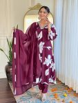 RICH LOOK FRENCH CREPE DIGITAL PRINTED TOP BOTTOM WITH DUPATTA CASUAL WEAR WHOLESALE PRICE ETHNIC GARMENT (5)