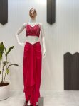 RICH LOOK FRENCH SILK SEQUENCE EMBROIDERY WORK DRAPE SKIRT TUBE BLOUSE WITH SHRUG PARTYWEAR WHOLESALE PRICE ETHNIC GARMENT (5)