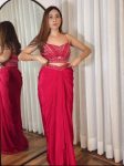 RICH LOOK FRENCH SILK SEQUENCE EMBROIDERY WORK DRAPE SKIRT TUBE BLOUSE WITH SHRUG PARTYWEAR WHOLESALE PRICE ETHNIC GARMENT (5)