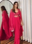 RICH LOOK FRENCH SILK SEQUENCE EMBROIDERY WORK DRAPE SKIRT TUBE BLOUSE WITH SHRUG PARTYWEAR WHOLESALE PRICE ETHNIC GARMENT (5)