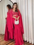 RICH LOOK FRENCH SILK SEQUENCE EMBROIDERY WORK DRAPE SKIRT TUBE BLOUSE WITH SHRUG PARTYWEAR WHOLESALE PRICE ETHNIC GARMENT (5)