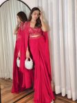 RICH LOOK FRENCH SILK SEQUENCE EMBROIDERY WORK DRAPE SKIRT TUBE BLOUSE WITH SHRUG PARTYWEAR WHOLESALE PRICE ETHNIC GARMENT (5)