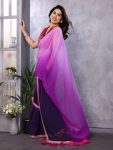 RICH LOOK GEORGETTE EMBROIDERY WORK LACE BORDER SAREE WITH UNSTITCHED BLOUSE CASUAL WEAR WHOLESALE PRICE ETHNIC GARMENT (3)