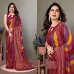 RICH LOOK MOSS SILK DIGITAL PRINTED AND FOIL WORK SAREE WITH UNSTITCHED BLOUSE CASUAL WEAR WHOLESALE PRICE ETHNIC GARMENT (7)