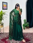 RICH LOOK RANGOLI FOIL PRINTED GOWN SAREE WITH ATTACHED DUPATTA PARTY WEAR WHOLESALE PRICE ETHNIC GARMENT (22)