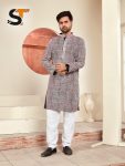 RICH LOOK RAYON CHIKAN WORK MEN’S KURTA PAYJAMA SET FESTIVE WEAR WHOLESALE PRICE ETHNIC GARMENT (10)