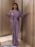 RICH LOOK SATIN PLAIN READY TO WEAR SAREE WITH EMBROIDERY SEQUENCE WORK BLOUSE AND KOTI WEDDING WEAR WHOLESALE PRICE ETHNIC GARMENT (3)