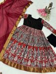 RICH LOOK SOFT COTTON KALAMKARI PRINT GOWN BOTTOM WITH DUPATTA FESTIVE WEAR WHOLESALE PRICE ETHNIC GARMENT WHOLESALE PRICE ETHNIC GARMENT(2)