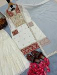 RICH LOOK VICHITRA SILK EMBROIDERY SEQUENCE AND CODING WORK TOP SHARARA WITH DUPATTA WEDDING WEAR WHOLESALE PRICE ETHNIC GARMENT (2)