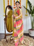RICH LOOK VISCOSE CHANDERI SEQUENCE CODING EMBROIDERY WORK TOP BOTTOM WITH DUPATTA FESTIVE WEAR WHOLESALE PRICE ETHNIC GARMENT (7)