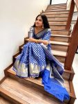 TRADITIONAL BANARASI SOFT SILK WEAVING WORK SAREE WITH UNSTITCHED BLOUSE PARTY WEAR WHOLESALE PRICE ETHNIC GARMENT (5)