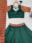 TRADITIONAL JACQUARD WEAVING WORK LEHENGA CHOLI WITH DUPATTA PARTY WEAR WHOLESALE PRICE ETHNIC GARMENT (3)