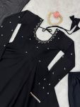 TRADITIONAL LACE BORDER WITH HAND WORK GOWN BOTTOM WITH DUPATTA PARTY WEAR WHOLESALE PRICE ETHNIC GARMENT (3)