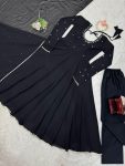 TRADITIONAL LACE BORDER WITH HAND WORK GOWN BOTTOM WITH DUPATTA PARTY WEAR WHOLESALE PRICE ETHNIC GARMENT (3)