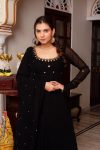 TRADITIONAL LACE BORDER WITH HAND WORK GOWN BOTTOM WITH DUPATTA PARTY WEAR WHOLESALE PRICE ETHNIC GARMENT (3)