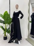 TRADITIONAL LACE BORDER WITH HAND WORK GOWN BOTTOM WITH DUPATTA PARTY WEAR WHOLESALE PRICE ETHNIC GARMENT (3)