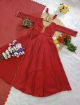 TRADITIONAL RANGOLI SILK HAND EMBROIDERY WORK GOWN WITH DUPATTA PARTY WEAR WHOLESALE PRICE ETHNIC GARMENT (6)