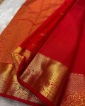 TRENDING BANARASI SOFT SILK WEAVING WORK SAREE WITH UNSTITCHED BLOUSE PARTY WEAR WHOLESALE PRICE ETHNIC GARMENT (3)
