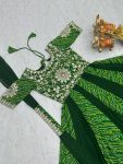 TRENDING BANDHEJ FAUX GEORGETTE EMBROIDERY SEQUENCE WORK GOWN WITH DUPATTA FESTIVE WEAR WHOLESALE PRICE ETHNIC GARMENT (6)