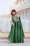 TRENDING BANDHEJ FAUX GEORGETTE EMBROIDERY SEQUENCE WORK GOWN WITH DUPATTA FESTIVE WEAR WHOLESALE PRICE ETHNIC GARMENT (6)