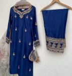 TRENDING CHINON EMBROIDERY SEQUENCE WORK TOP PALAZZO WITH DUPATTA PARTY WEAR WHOLESALE PRICE ETHNIC GARMENT (8)